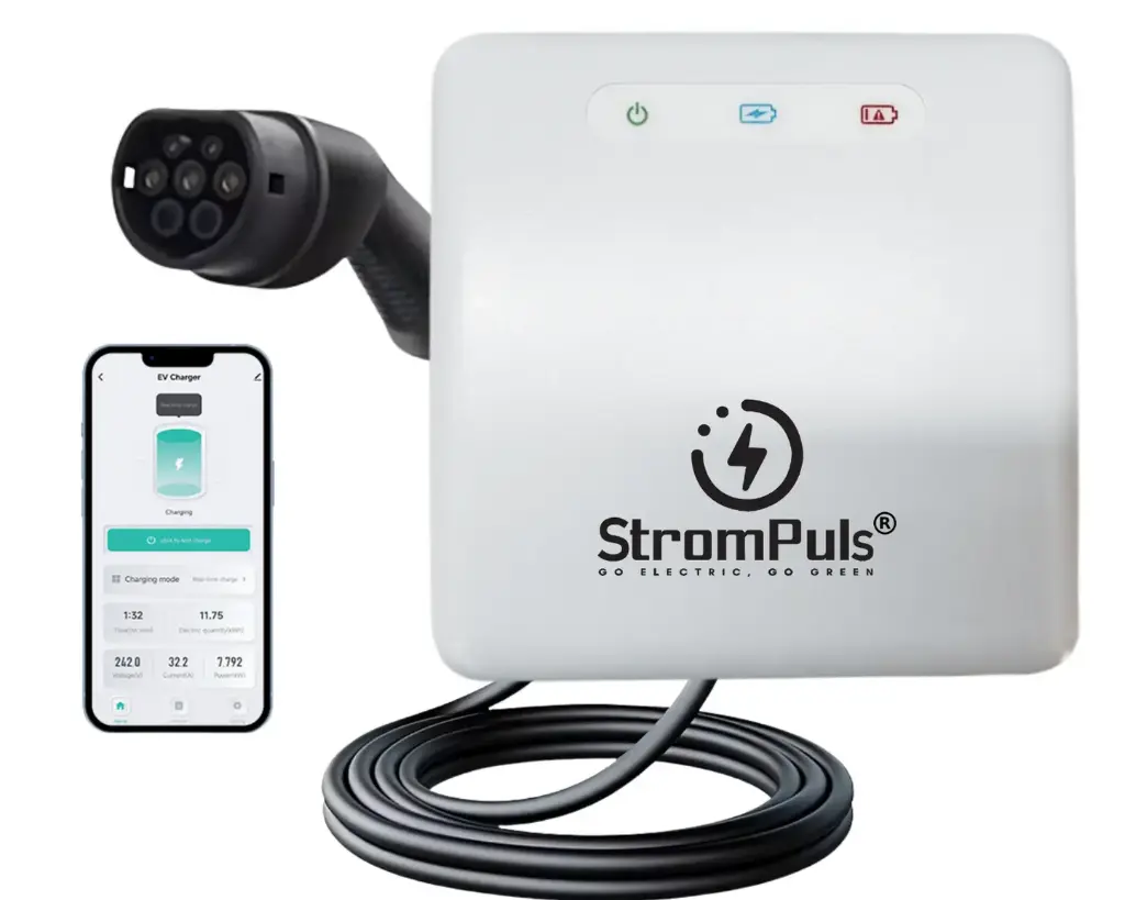 StromPuls Flex 7.5kw EV Charger Wall Mount (White)